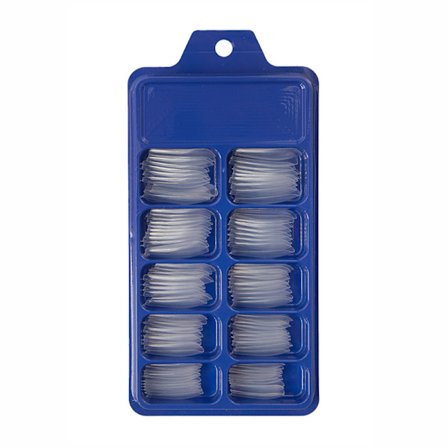 100 stk./æske falske negle Cowboy Style Flat Tip Ballerina Manicure DIY Salon Kunstige negle (Transparent)