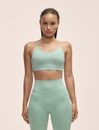 Casall Sleek Strappy Sports Bra - Green - XL