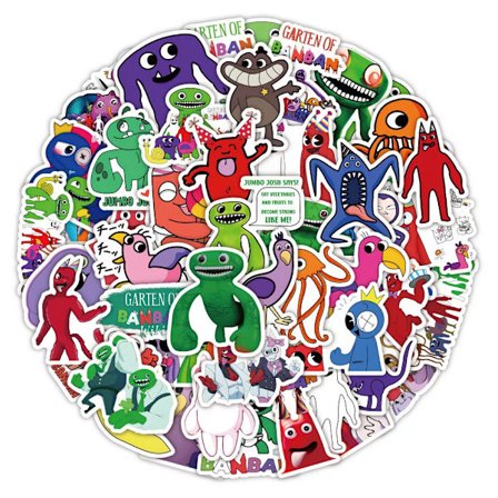 50X Garten of Banban Stickers Pack Decal Gitarr Skateboard Laptop Graffiti Book
