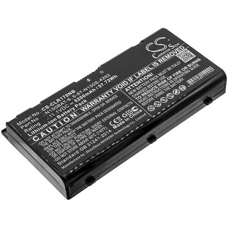 Batteri til notebook, laptop til Clevo N170RD, N155RD1, N150RF1-G og andre