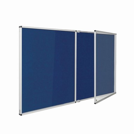 Fire-retardant tamperproof noticeboard, 2400x1200 mm, blue