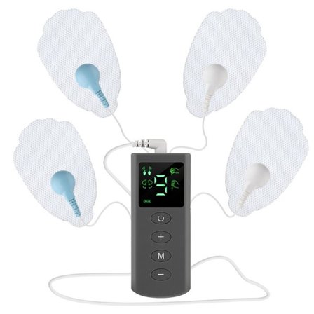 4 moduser TENS EMS muskelstimulering kroppsmassasje smertelindring 4 elektrode pads elektrostimulator