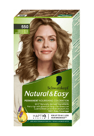 Schwarzkopf Natural & Easy 550 Satin Mörkblond Hårfärg Unisex Brun 142,5 ML