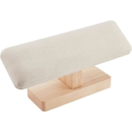 Træarmbåndsstativ, T-formet armbåndsholder, smykkeorganisator i kunstlæder, aftageligt armbånd, vedhæng, ankelkæder, tårnstativ