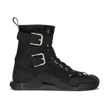 Dolce & Gabbana Rubberized calfskin and nylon NS1 high-top sneakers Sort, Dame, Størrelse: 37 1/2 EU