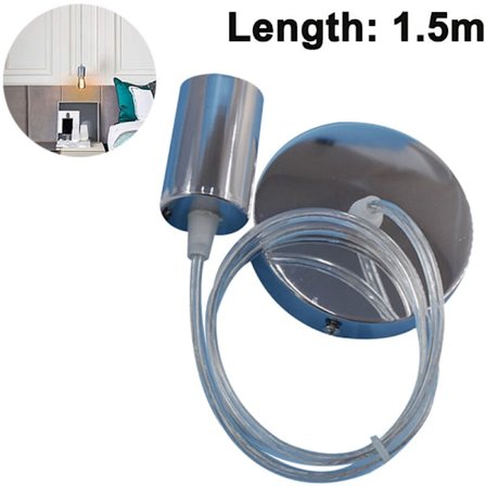 Metallista valmistettu riippuvalaisin, E27-lampunkannattimet kaapelilla, johtovalaisin, riippuvalaisinjohto, ihanteellinen kattovalaisimeen, 1,5 m