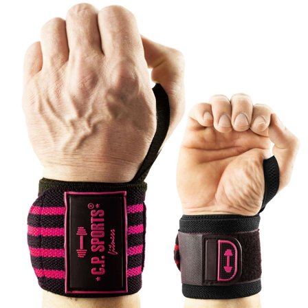 Wrist wraps C.P. Sports Strongman håndledsbind 50 cm Rosa - Bodyman.dk