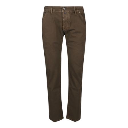 Jacob Cohën Jeans 5 Pockets Regular Slim FIT Leonard , Bruin , Heren , Maat: W40