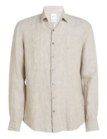 Calvin Klein | Linen Solid Slim Shirt | 43
