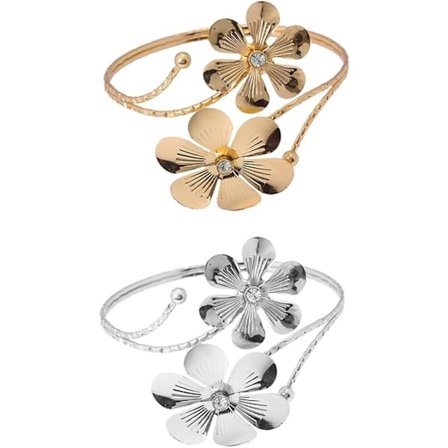 2 stk. Blomsterarmbånd Overarm Manchet Smykker Feriearmbånd til Piger