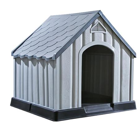 Vidaxl Hundkoja Grå 92x87x91 Cm Plast Grå