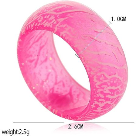 Glow Rings In The Dark Rosa Grön Blå Venus Orb Ring Ringar För Kvinnor Män Flickor Trendiga Resin Glow Ring Akryl Estetiska Ringar För Pojkar Söt