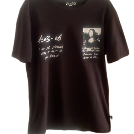 Svart t-shirt med Mona Lisa-print från Off-White