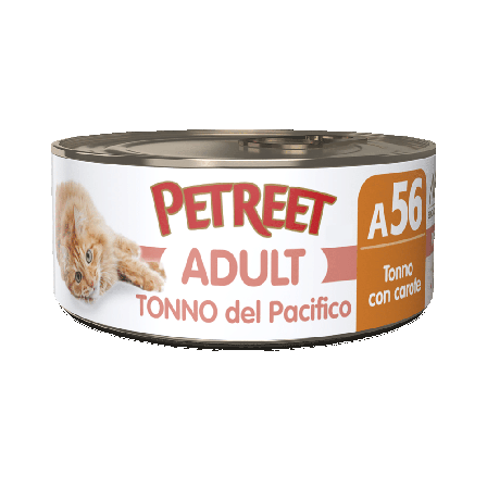 Petreet Adult Tonno Del Pacifico Con Carote Per Gatti Lattina 70g