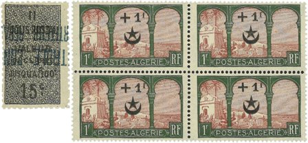 Algeriet - Frimærke + 4-blok - Postfrisk