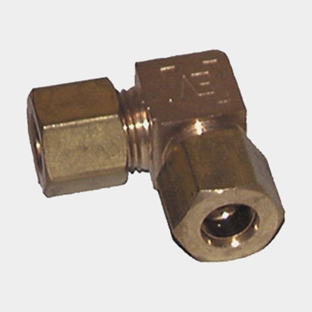 Angled fitting IGT, brass, fits 8 mm pipe