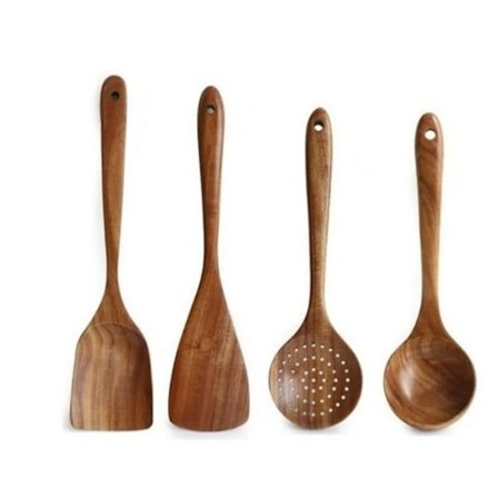 Kjøkkenredskaper i tre, teak kjøkkenutstyr akasie tre kjøkkenredskaper/kjøkkensett ripebestandig og varmebestandig