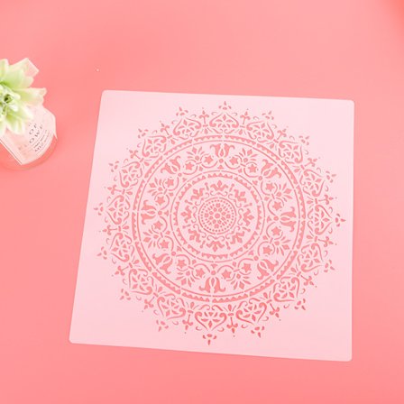 Mandala Stencils, Genanvendeligt Stencils Malerværktøj Til Gulv Væg Flise Stof Møbel Maleri Tilbehør 30*30cm)