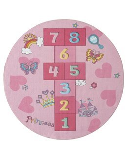 Matte med barnemotiv Jump Rosa