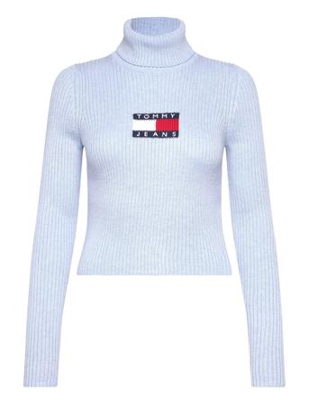 Tjw Melange Trtlnck Flag Sweater Blue Tommy Jeans