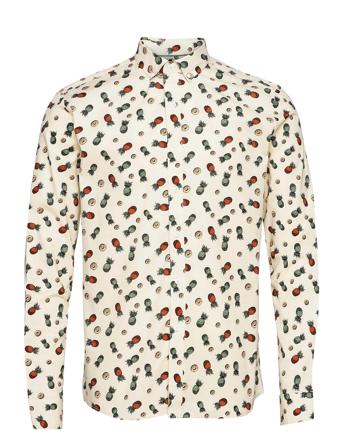 6200214, Shirt - Juan Ls Bd Aop Cream Solid