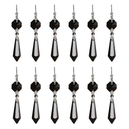 12 stk Isoprismer i Krystall til Lysekroner, Utskiftbare Deler til Lysekroner, Krystallgardin