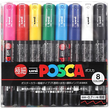 Mitsubishi Pencil Posca PC-1MC Standard tones 8er-Set