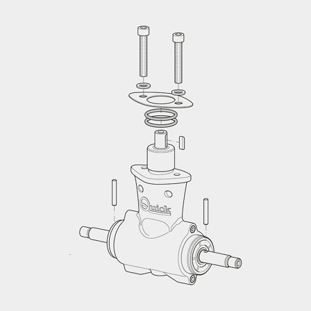 Przekładnia do steru strumieniowego Quick, pasuje do BTQ185 DP - Jachtowa