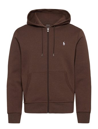 Polo Ralph Lauren Double-Knit Full-Zip Hoodie - Brown - S