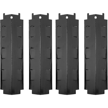 Universal udskiftningsvarmetelte til grill - Porcelæn stål BBQ varmeplade skærm varmetelt - Smagssættende brænderdæksel flamme tæmmer til gasgrill