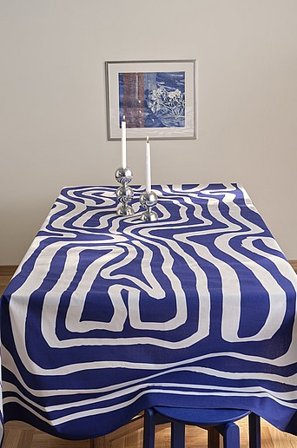 Jotex - Tischdecke Blau/weiß - LABYRINTH - Kaufe Tischdecken bei Jotex