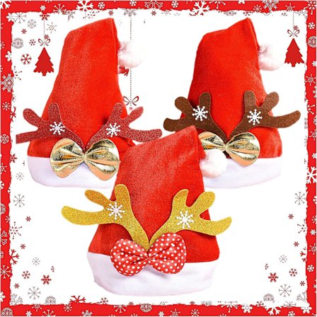 3 st tomteluvor julmössor barn unisex tomteluva H