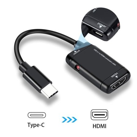 USB-C Typ C - HDMI-yhteensopiva adapteri USB 3.1 -kaapeli MHL A:lle