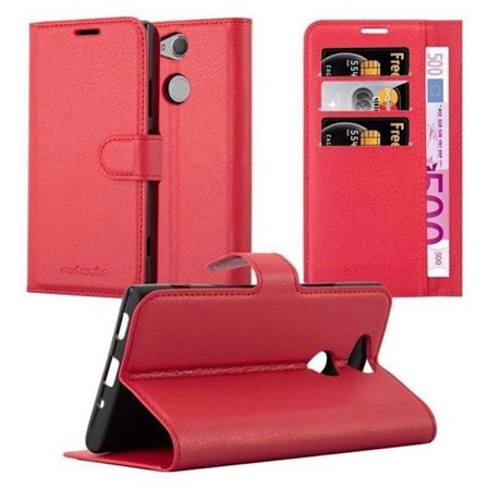 Coque för Sony Xperia XA2 Fodral i KIRSIKARÖD Etui Case Cover Skydd med magnetstängning Plånbok
