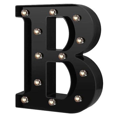 Newly Design Led Letters Lights 26 Alphabet Black Decorative Marquee Lamps For Wedding Party