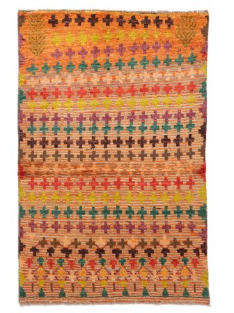 Moroccan Berber - Afghanistan Håndknyttet 92X143 Tæppe Brun/Rød Afghanistan