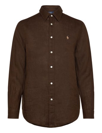 Polo Ralph Lauren Classic Fit Linen Shirt - Brown - S