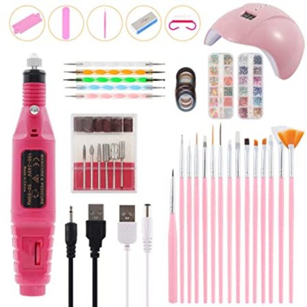 Achort Nail Set, 36W UV LED Nail Lamp Starter Set for Gel Nails