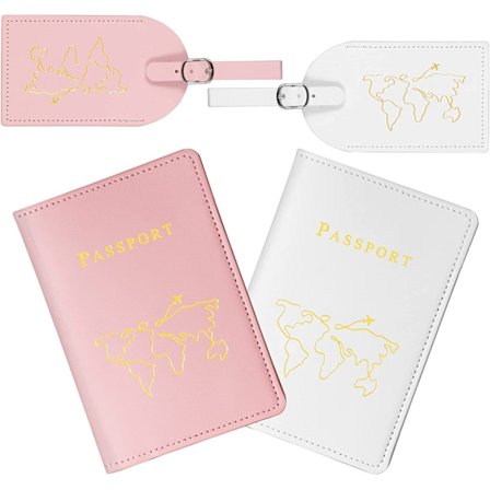 Bagasjelapp og passomslag, 2xPU lær koffertetikett