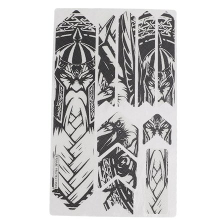 ENLEE 3D Mountainbike skyddande klistermärken set slagtålighet cykel dekorativa klistermärken riddarmönster för cykelram