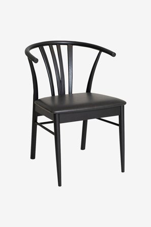 Nordic Furniture Group - Spisebordsstol Aron Bsl 2 pack - Sort - Stole med armlæn - Fra Homeroom