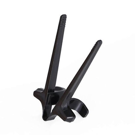 Finger Chopsticks Håndfri Snack Chopsticks Lat Assistent Clip4stks svart RII