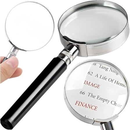 Stor læselup, manuel forstørrelse til videnskabelige bøger, aviser, læsning, insekter, forstørrelsesglas