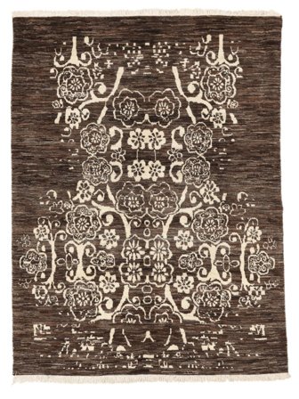 Anudada A Mano Gabbeh Persia Fine Alfombra 144X192 De Lana Negro/Marrón Pequeño