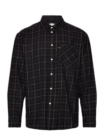WOOD WOOD Wwday Check Light Flannel Shirt Got - Navy - S