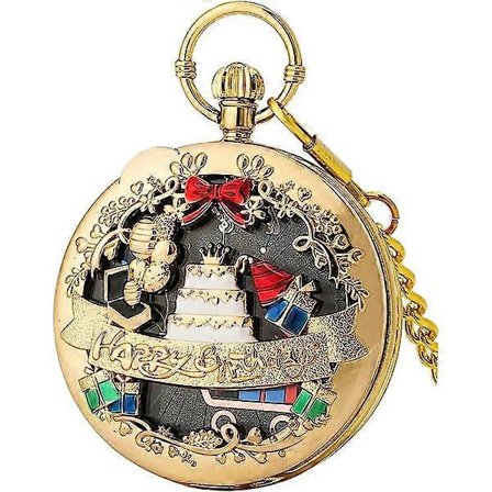 Musikalsk lommeur, Musikk Quartz lommeur, Unik hengeur, Musikk lommeur Pappa klokke for bursdags julegaver (Gull)