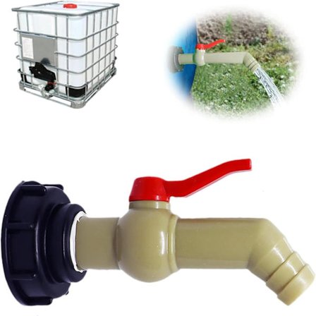 IBC Tank Kran IBC Avtappning Kran IBC Tank Adapter Tanklock S60x6 Kran