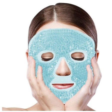 Kald og varm kompress skjønnhetsmaske, gjenbrukbar maske, ismaske, blå