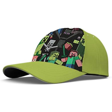 Keps Cap Kepsar 177178 Hat MINECFRAFT 52/54cm LIME VÄLJ 1.52cm