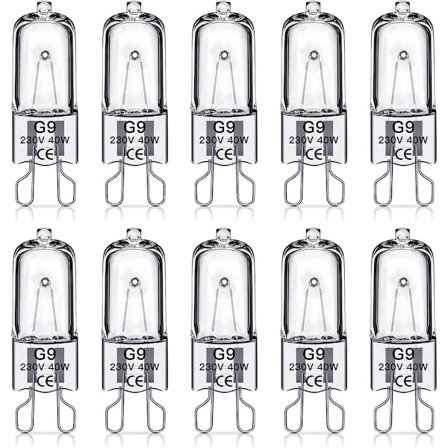 G9 Halogenpærer 40W, 230V, 10-pak